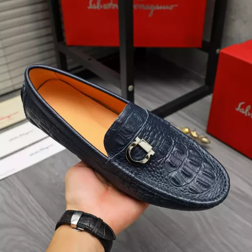 Replica Salvatore Ferragamo Leather Shoes For Men #1380524 $76.00 USD for Wholesale