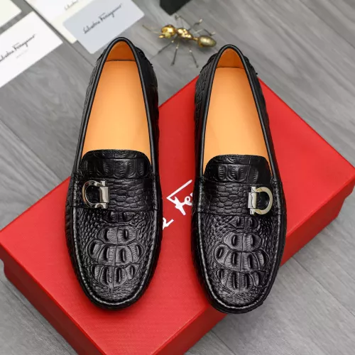 Replica Salvatore Ferragamo Leather Shoes For Men #1380525 $76.00 USD for Wholesale