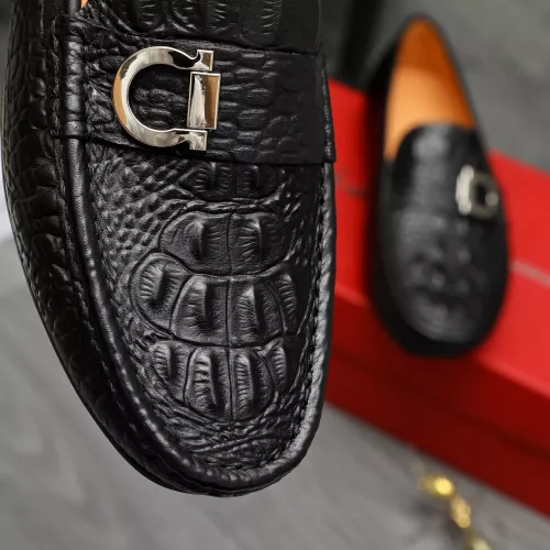 Replica Salvatore Ferragamo Leather Shoes For Men #1380525 $76.00 USD for Wholesale