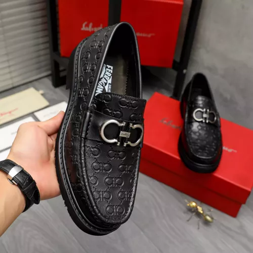 Replica Salvatore Ferragamo Leather Shoes For Men #1380537 $98.00 USD for Wholesale