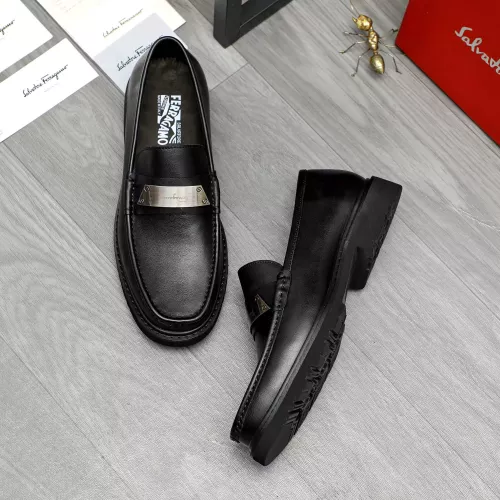Replica Salvatore Ferragamo Leather Shoes For Men #1380543 $96.00 USD for Wholesale