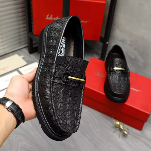 Replica Salvatore Ferragamo Leather Shoes For Men #1380547 $98.00 USD for Wholesale
