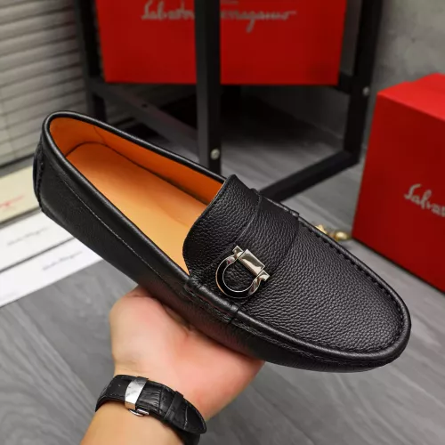 Replica Salvatore Ferragamo Leather Shoes For Men #1380552 $76.00 USD for Wholesale