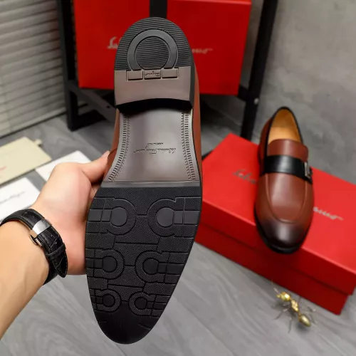 Replica Salvatore Ferragamo Leather Shoes For Men #1380554 $88.00 USD for Wholesale