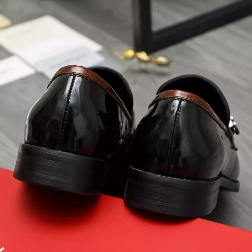Replica Salvatore Ferragamo Leather Shoes For Men #1380556 $88.00 USD for Wholesale