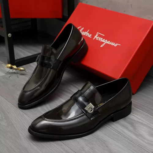 Wholesale Salvatore Ferragamo Leather Shoes For Men #1380557 $88.00 USD, Wholesale Quality Replica Salvatore Ferragamo Leather Shoes