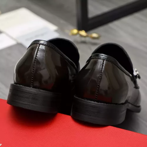Replica Salvatore Ferragamo Leather Shoes For Men #1380557 $88.00 USD for Wholesale