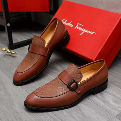 Wholesale Salvatore Ferragamo Leather Shoes For Men #1380558 $88.00 USD, Wholesale Quality Replica Salvatore Ferragamo Leather Shoes