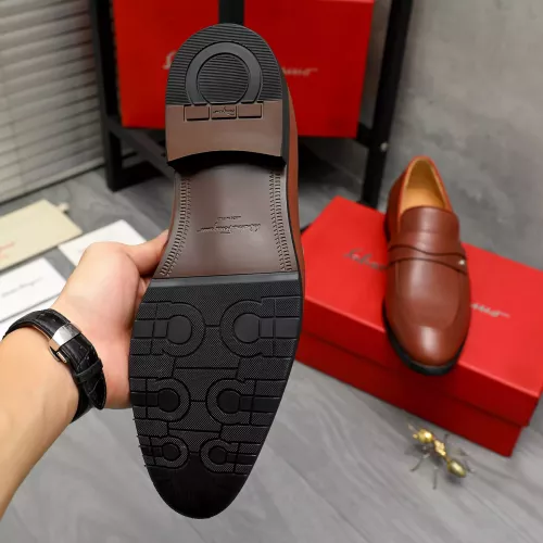 Replica Salvatore Ferragamo Leather Shoes For Men #1380562 $88.00 USD for Wholesale