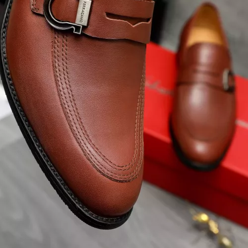 Replica Salvatore Ferragamo Leather Shoes For Men #1380564 $88.00 USD for Wholesale