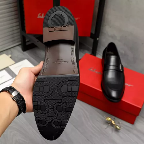 Replica Salvatore Ferragamo Leather Shoes For Men #1380567 $88.00 USD for Wholesale