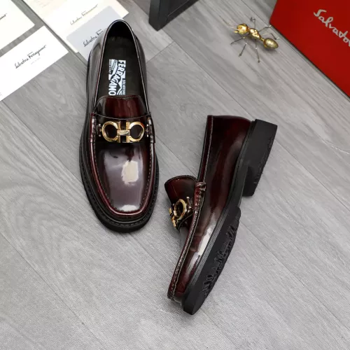 Replica Salvatore Ferragamo Leather Shoes For Men #1380568 $96.00 USD for Wholesale