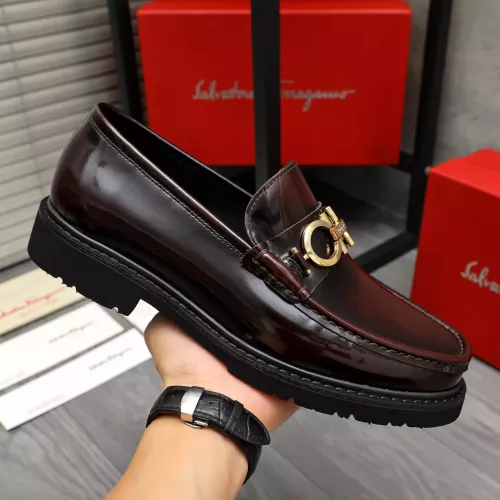 Replica Salvatore Ferragamo Leather Shoes For Men #1380568 $96.00 USD for Wholesale