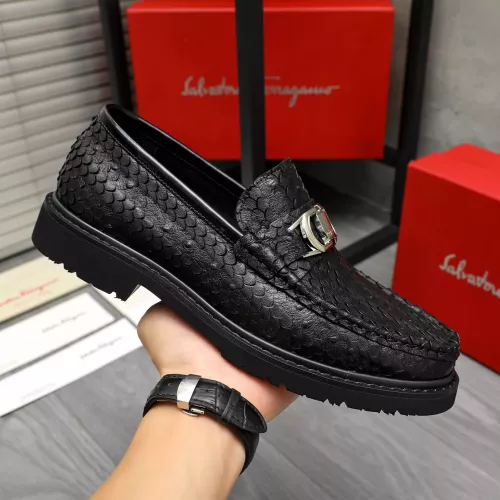 Replica Salvatore Ferragamo Leather Shoes For Men #1380569 $96.00 USD for Wholesale