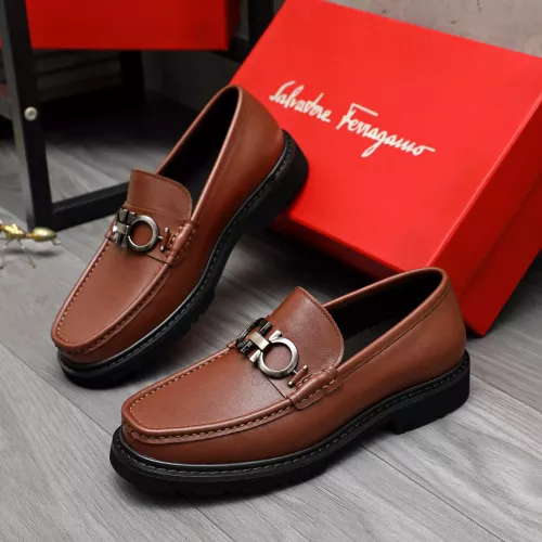 Wholesale Salvatore Ferragamo Leather Shoes For Men #1380570 $96.00 USD, Wholesale Quality Replica Salvatore Ferragamo Leather Shoes