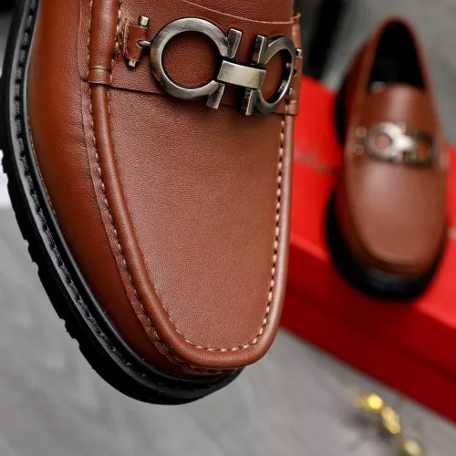 Replica Salvatore Ferragamo Leather Shoes For Men #1380570 $96.00 USD for Wholesale