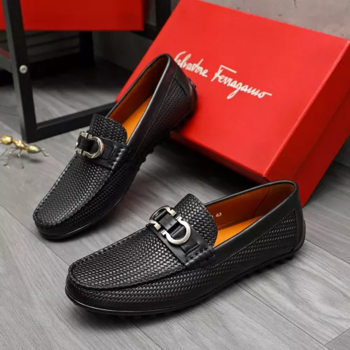 Wholesale Salvatore Ferragamo Leather Shoes For Men #1380573 $76.00 USD, Wholesale Quality Replica Salvatore Ferragamo Leather Shoes