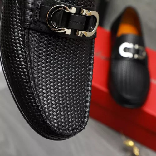 Replica Salvatore Ferragamo Leather Shoes For Men #1380573 $76.00 USD for Wholesale