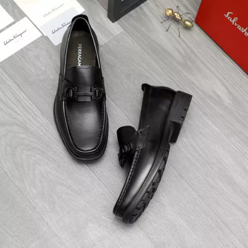 Replica Salvatore Ferragamo Leather Shoes For Men #1380577 $82.00 USD for Wholesale