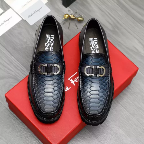 Replica Salvatore Ferragamo Leather Shoes For Men #1380578 $100.00 USD for Wholesale