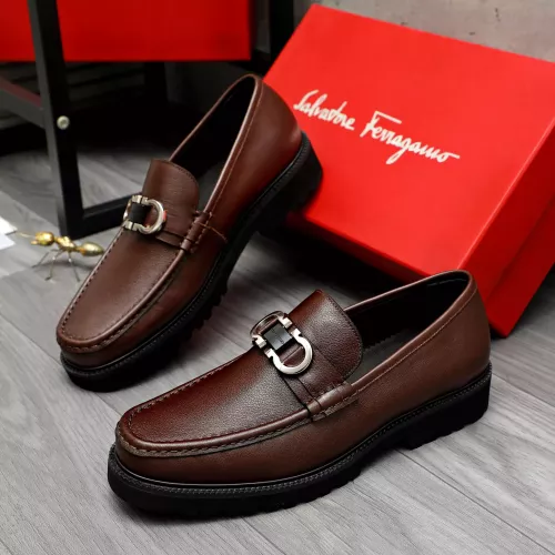 Wholesale Salvatore Ferragamo Leather Shoes For Men #1380579 $100.00 USD, Wholesale Quality Replica Salvatore Ferragamo Leather Shoes
