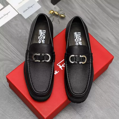 Replica Salvatore Ferragamo Leather Shoes For Men #1380595 $100.00 USD for Wholesale