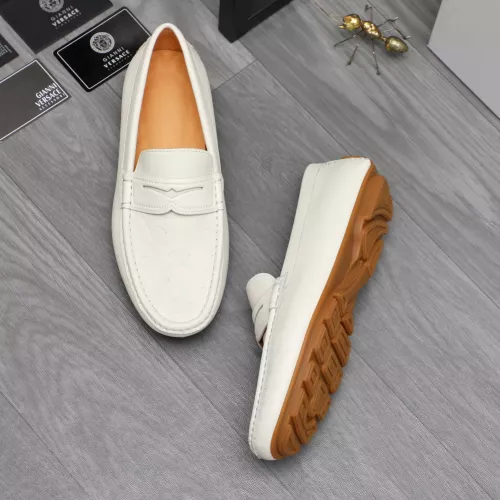 Wholesale Versace Leather Shoes For Men #1380601 $76.00 USD, Wholesale Quality Replica Versace Leather Shoes