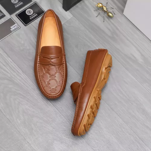 Wholesale Versace Leather Shoes For Men #1380602 $76.00 USD, Wholesale Quality Replica Versace Leather Shoes