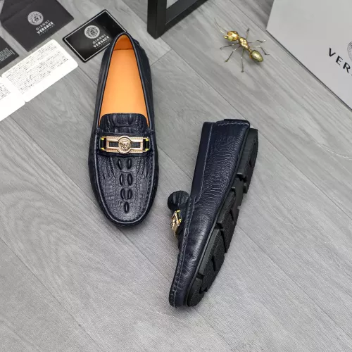 Wholesale Versace Leather Shoes For Men #1380605 $76.00 USD, Wholesale Quality Replica Versace Leather Shoes