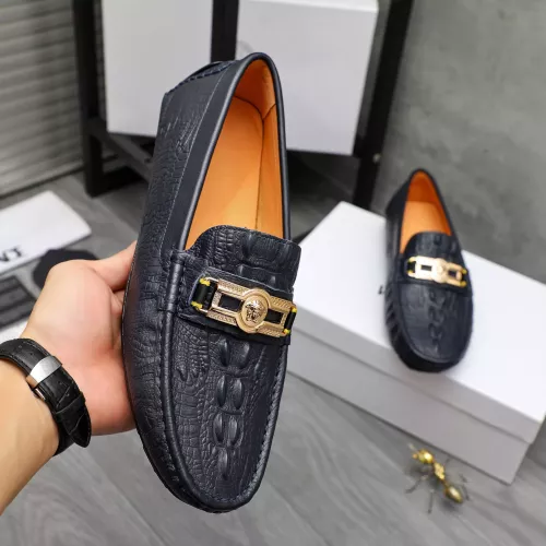 Replica Versace Leather Shoes For Men #1380605 $76.00 USD for Wholesale