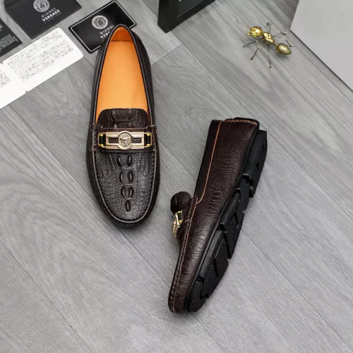 Wholesale Versace Leather Shoes For Men #1380606 $76.00 USD, Wholesale Quality Replica Versace Leather Shoes
