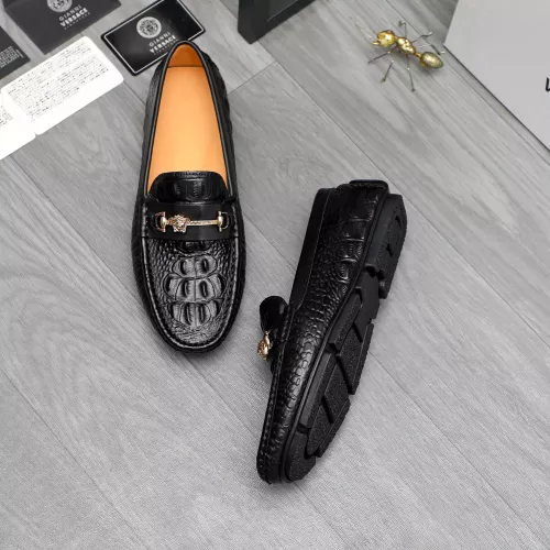 Replica Versace Leather Shoes For Men #1380608 $76.00 USD for Wholesale