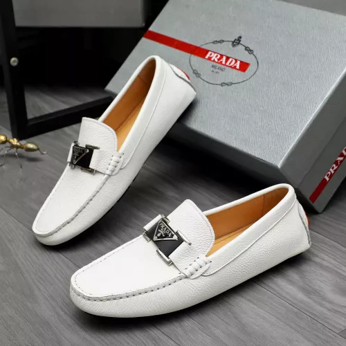 Wholesale Prada Leather Shoes For Men #1380618 $76.00 USD, Wholesale Quality Replica Prada Leather Shoes
