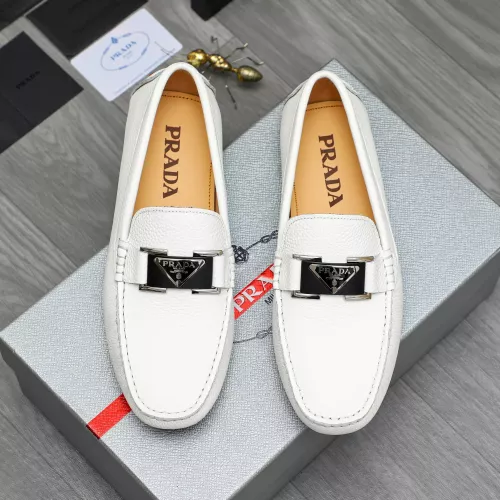 Replica Prada Leather Shoes For Men #1380618 $76.00 USD for Wholesale