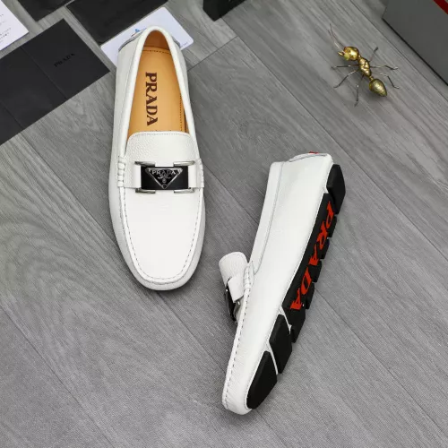 Replica Prada Leather Shoes For Men #1380618 $76.00 USD for Wholesale