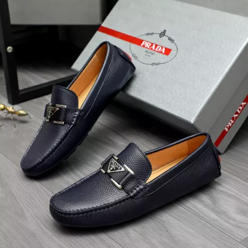 Wholesale Prada Leather Shoes For Men #1380619 $76.00 USD, Wholesale Quality Replica Prada Leather Shoes
