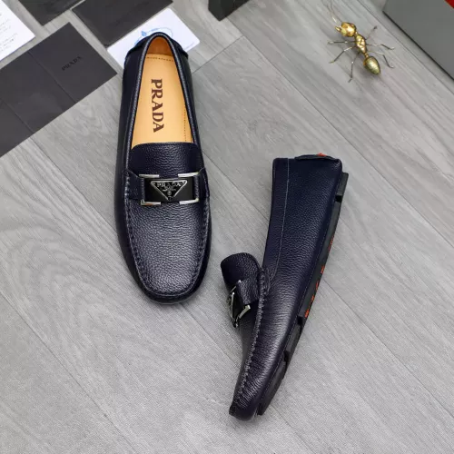 Replica Prada Leather Shoes For Men #1380619 $76.00 USD for Wholesale