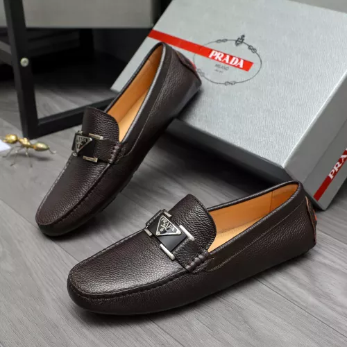 Wholesale Prada Leather Shoes For Men #1380620 $76.00 USD, Wholesale Quality Replica Prada Leather Shoes