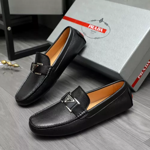 Wholesale Prada Leather Shoes For Men #1380621 $76.00 USD, Wholesale Quality Replica Prada Leather Shoes
