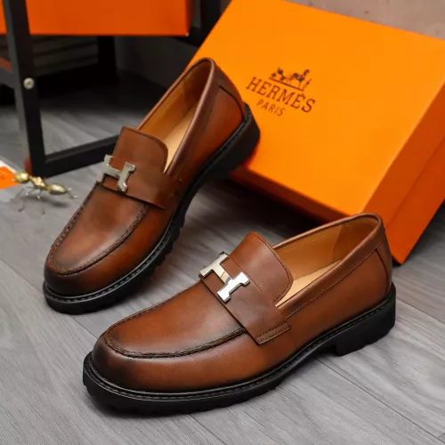Wholesale Hermes Leather Shoes For Men #1380632 $85.00 USD, Wholesale Quality Replica Hermes Leather Shoes