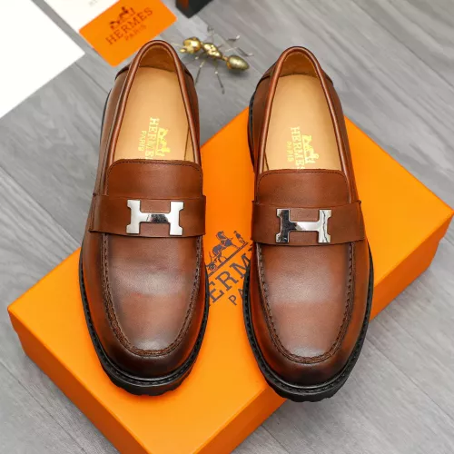 Replica Hermes Leather Shoes For Men #1380632 $85.00 USD for Wholesale