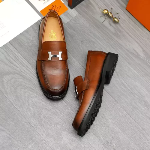 Replica Hermes Leather Shoes For Men #1380632 $85.00 USD for Wholesale