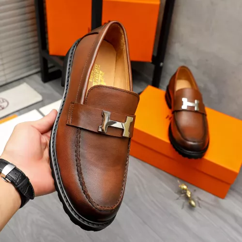 Replica Hermes Leather Shoes For Men #1380632 $85.00 USD for Wholesale