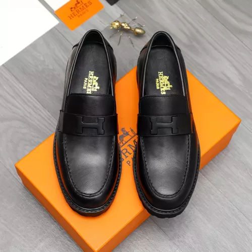 Replica Hermes Leather Shoes For Men #1380633 $85.00 USD for Wholesale