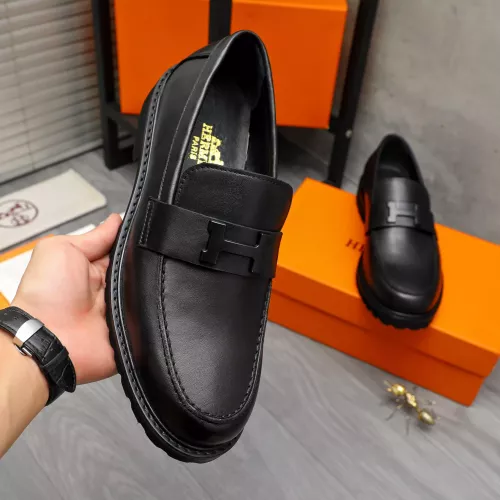 Replica Hermes Leather Shoes For Men #1380633 $85.00 USD for Wholesale