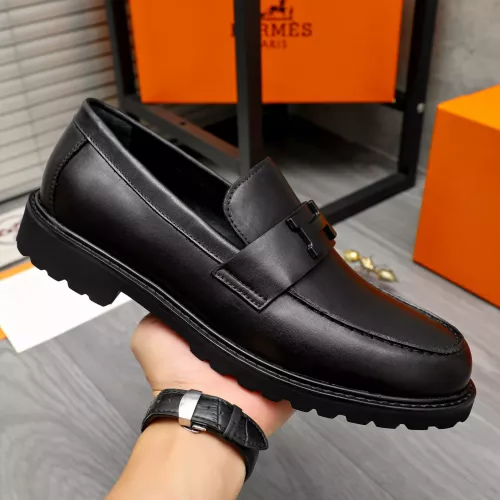 Replica Hermes Leather Shoes For Men #1380633 $85.00 USD for Wholesale