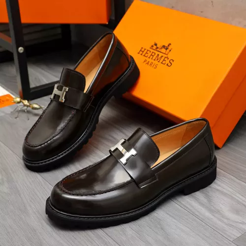 Replica Hermes Leather Shoes For Men #1380635 $85.00 USD for Wholesale