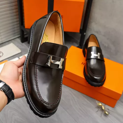 Replica Hermes Leather Shoes For Men #1380635 $85.00 USD for Wholesale