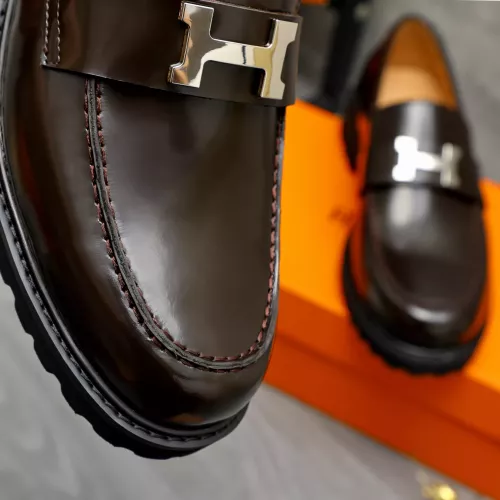 Replica Hermes Leather Shoes For Men #1380635 $85.00 USD for Wholesale