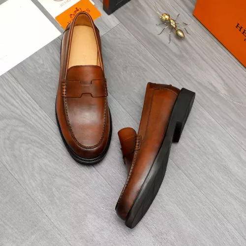 Replica Hermes Leather Shoes For Men #1380636 $85.00 USD for Wholesale
